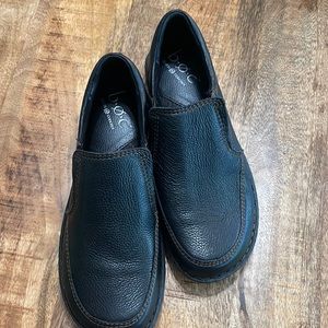 BORN Brown Leather Slip On Driving Loafers